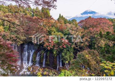 《静岡県》白糸ノ滝 紅葉 富士山 《静岡県》白糸ノ滝 紅葉 富士山 122097272