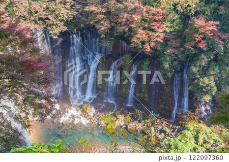《静岡県》紅葉期の白糸の滝 《静岡県》紅葉期の白糸の滝 122097360