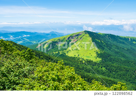 夏の四阿山・根子岳登山(四阿山山頂から根子岳・北アルプスの眺め) 夏の四阿山・根子岳登山(四阿山山頂から根子岳・北アルプスの眺め) 122098562