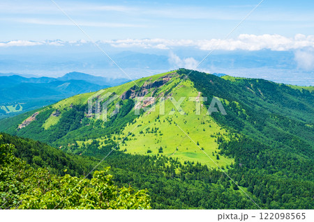 夏の四阿山・根子岳登山(四阿山山頂から根子岳・北アルプスの眺め) 夏の四阿山・根子岳登山(四阿山山頂から根子岳・北アルプスの眺め) 122098565
