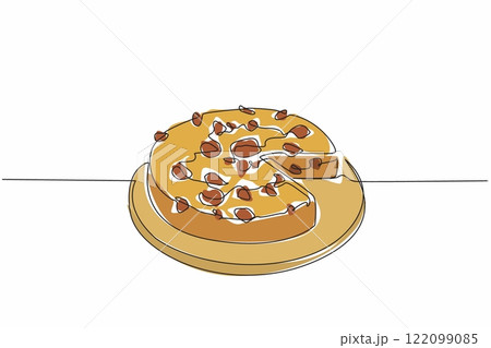 single-continuous-line-drawing-pizza-cake-with-122099085