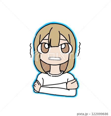 寒がる女子 122099686