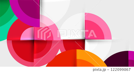 Target circle geometric abstract shapes. Vector Illustration For Wallpaper, Banner, Background, Card, Book Illustration, landing page 122099867