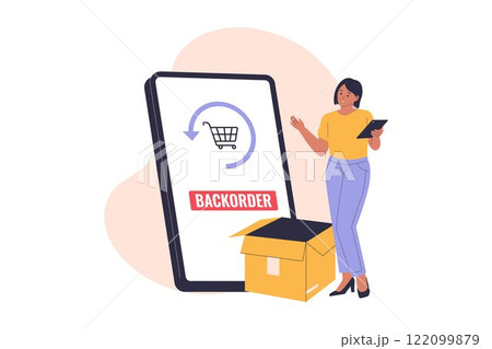 Backorder vector illustration concept Backorder vector illustration concept 122099879