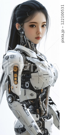 フォトリアルなサイボーグ美少女 122100531
