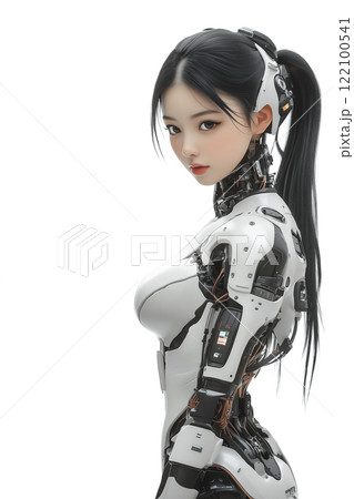 フォトリアルなサイボーグ美少女 122100541