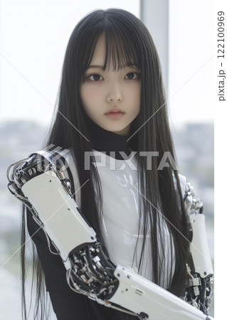 フォトリアルなサイボーグ美少女 122100969