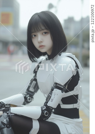 フォトリアルなサイボーグ美少女 122100972