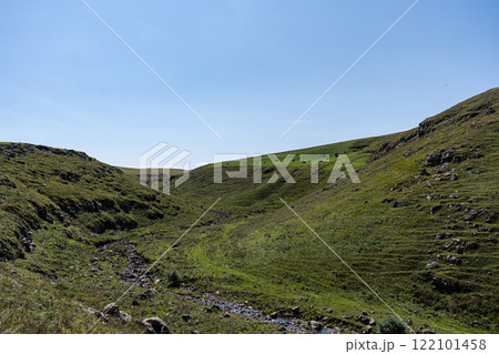 Rural landscape with canyon and river Rural landscape with canyon and river 122101458