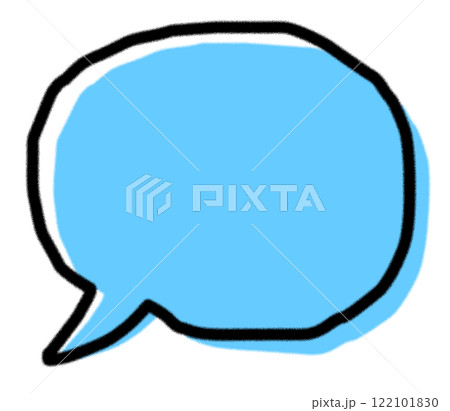 台詞のメッセージやコメントを書き込む吹き出しイラスト 122101830