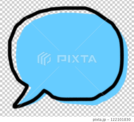 台詞のメッセージやコメントを書き込む吹き出しイラスト 122101830