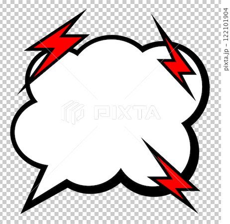 メッセージや言葉を記入する吹き出しのイラスト 122101904