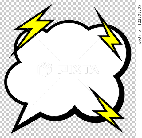 メッセージや言葉を記入する吹き出しのイラスト 122101905