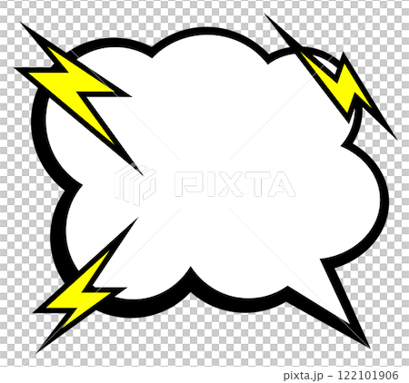 メッセージや言葉を記入する吹き出しのイラスト 122101906