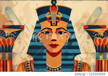古代エジプト文明の王　ファラオ 122101950