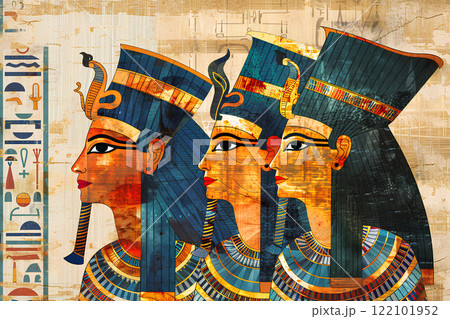 古代エジプト文明の王 ファラオのイラスト素材 [122101952] - PIXTA