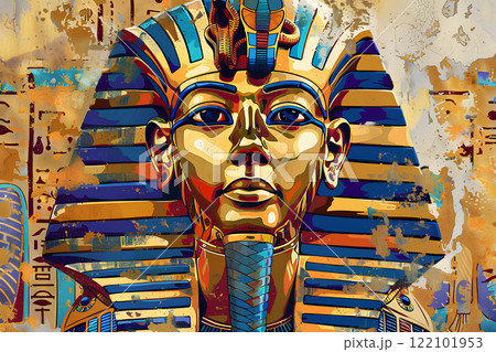 古代エジプト文明の王 ファラオのイラスト素材 [122101953] - PIXTA