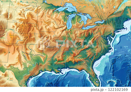 アメリカ大陸　コロラド州を示す地図 122102169