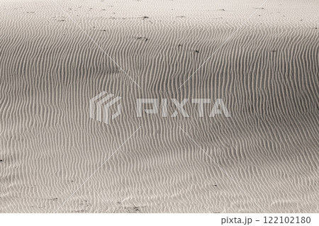 砂丘に風が吹いて作られる美しい砂紋 122102180