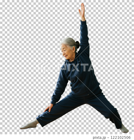 運動する高齢者 122102506