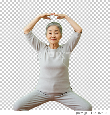 Elderly people exercising Elderly people exercising 122102508