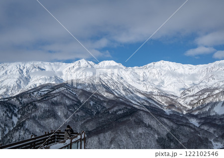 スキー場　ゲレンデ風景　白馬岩岳スノーフィールド 122102546