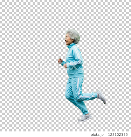 運動する高齢者 122102556