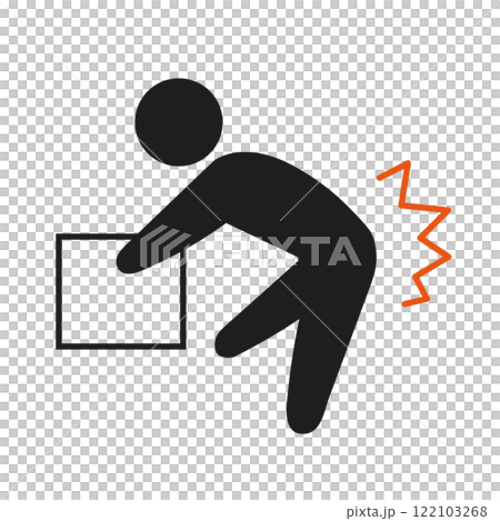 一個人背部拉傷的簡單圖解 122103268