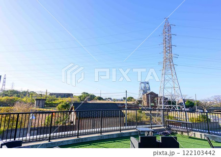 秋晴れを背景に「明治日本の産業革命遺産」　万田坑ステーション(荒尾市) 122103442