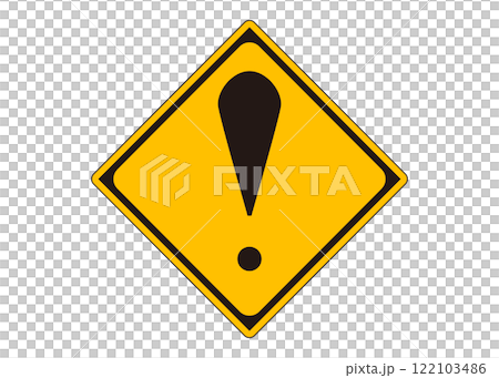 Road sign "Other dangers" warning sign illustration and pictogram material Road sign "Other dangers" warning sign illustration and pictogram material 122103486