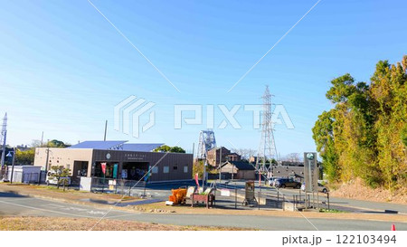 秋晴れを背景に「明治日本の産業革命遺産」　万田坑ステーション(荒尾市) 122103494