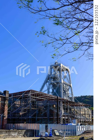 秋晴れを背景に「明治日本の産業革命遺産」　万田坑ステーション(荒尾市) 122103532