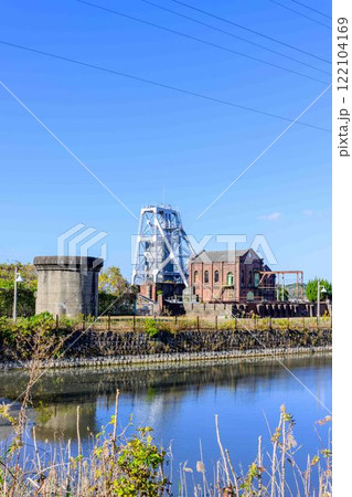 秋晴れを背景に「明治日本の産業革命遺産」周辺風景　万田坑ステーション(荒尾市) 122104169
