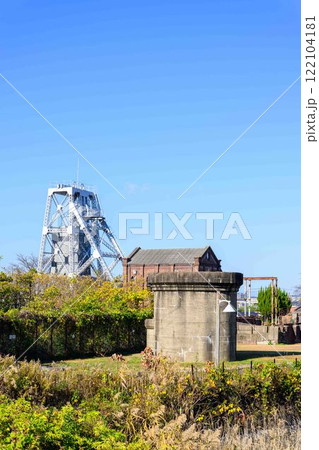 秋晴れを背景に「明治日本の産業革命遺産」周辺風景　万田坑ステーション(荒尾市) 122104181