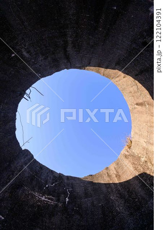 煙突から観える風景　秋晴れを背景に「明治日本の産業革命遺産」周辺風景　万田坑ステーション(荒尾市) 122104391