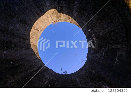 煙突から観える風景 秋晴れを背景に「明治日本の産業革命遺産」周辺風景 万田坑ステーション(荒尾市) 煙突から観える風景 秋晴れを背景に「明治日本の産業革命遺産」周辺風景 万田坑ステーション(荒尾市) 122104393