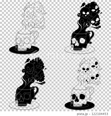 Skull Shaped Tea Cup With Toxic Death Smoke Skull Shaped Tea Cup With Toxic Death Smoke 122104453