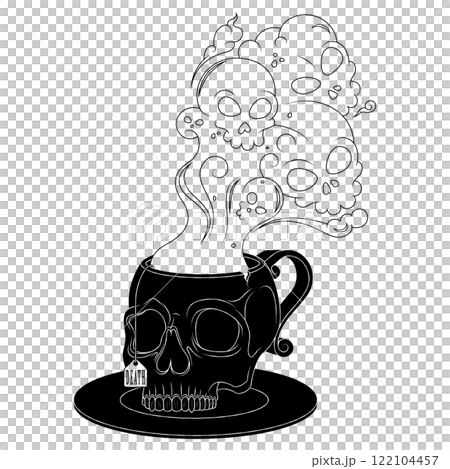 Skull Shaped Tea Cup With Toxic Death Smoke Skull Shaped Tea Cup With Toxic Death Smoke 122104457