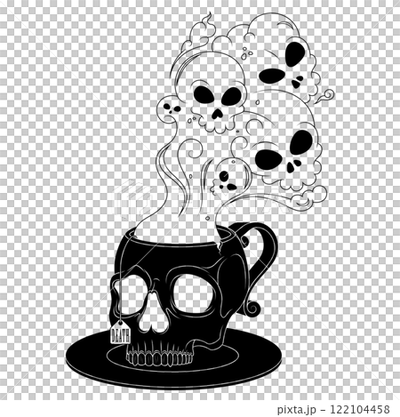 Skull Shaped Tea Cup With Toxic Death Smoke Skull Shaped Tea Cup With Toxic Death Smoke 122104458