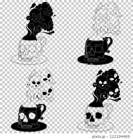 Skull Shaped Tea Cup With Toxic Death Smoke Skull Shaped Tea Cup With Toxic Death Smoke 122104469