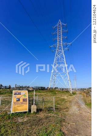 看板・案内板　秋晴れを背景に「明治日本の産業革命遺産」周辺風景　万田坑ステーション(荒尾市) 122104624