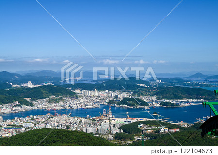 【韓国/慶尚南道】弥勒島から見た統営の風景 【韓国/慶尚南道】弥勒島から見た統営の風景 122104673