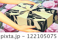ギフトと淡いバラ 122105075