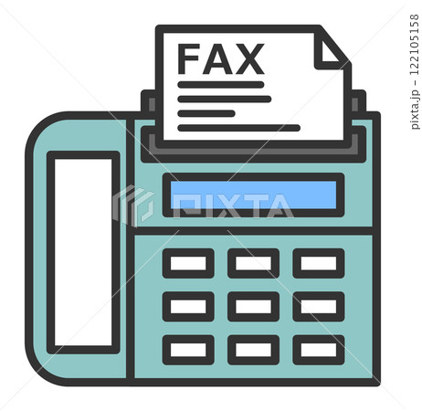文章を記入して送受信するファックスのイラスト 122105158