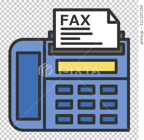 用於發送和接收文字的傳真機的插圖 122105160