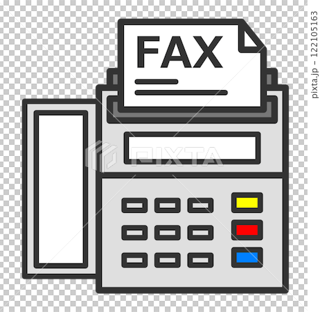 文章を記入して送受信するファックスのイラスト 122105163