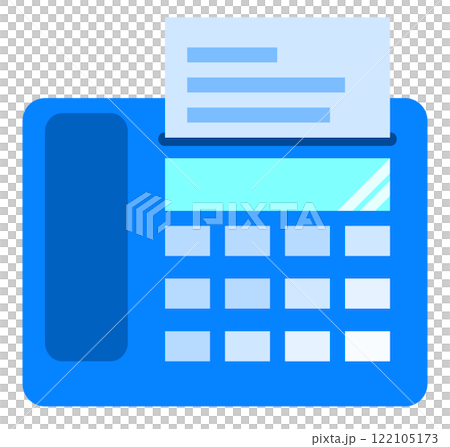 用於發送和接收文字的傳真機的插圖 用於發送和接收文字的傳真機的插圖 122105173