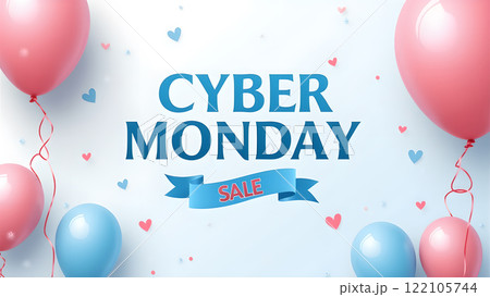 Cyber Monday Sale blue background 122105744