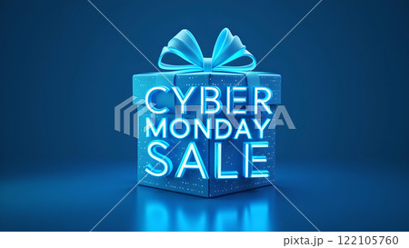 Cyber Monday Sale blue background 122105760
