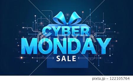 Cyber Monday Sale blue background Cyber Monday Sale blue background 122105764